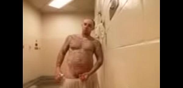  Hot shower after a good workout on the prison yard